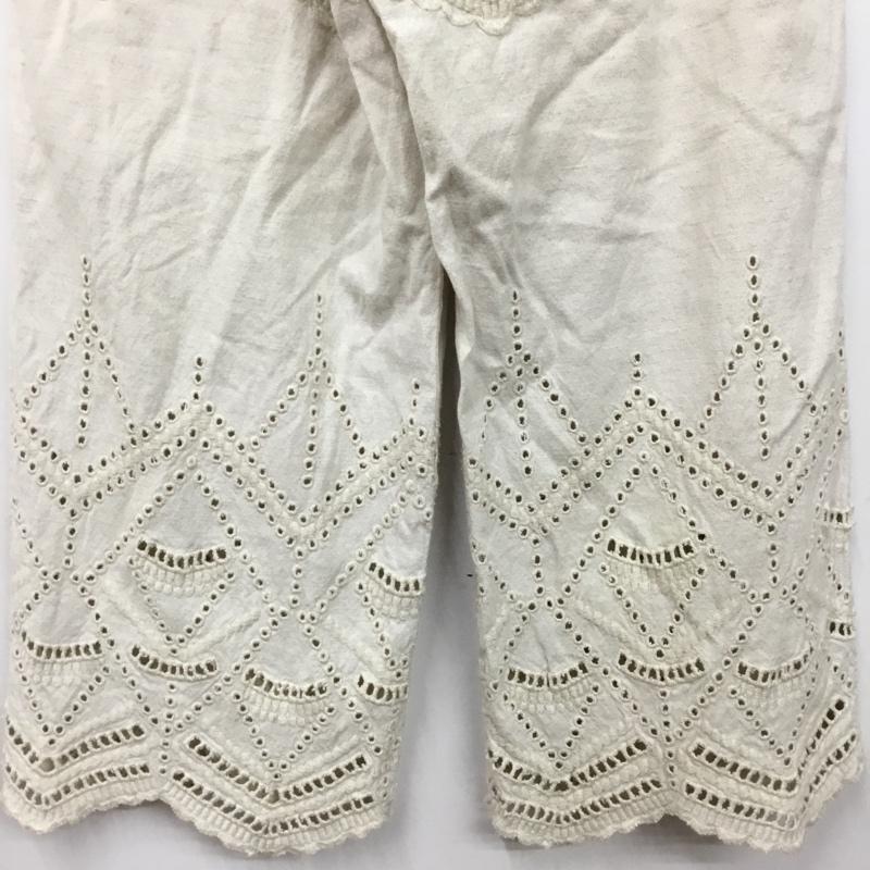 ニコアンド niko and... パンツ ワークパンツ、ペインターパンツ ワイドパンツ カジュアルパンツ ワークパンツ 3 刺繍 アイボリー / アイボリー / レディース USED 古着 中古 10156368