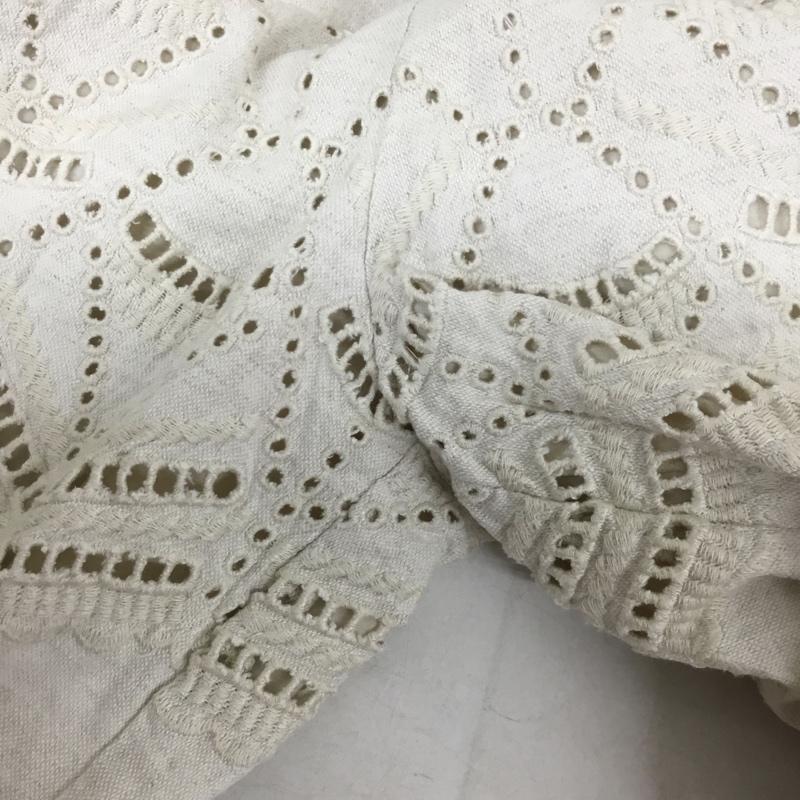 ニコアンド niko and... パンツ ワークパンツ、ペインターパンツ ワイドパンツ カジュアルパンツ ワークパンツ 3 刺繍 アイボリー / アイボリー / レディース USED 古着 中古 10156368