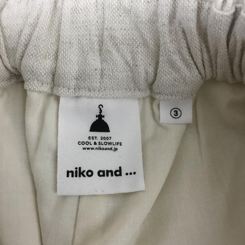 ニコアンド niko and... パンツ ワークパンツ、ペインターパンツ ワイドパンツ カジュアルパンツ ワークパンツ 3 刺繍 アイボリー / アイボリー / レディース USED 古着 中古 10156368