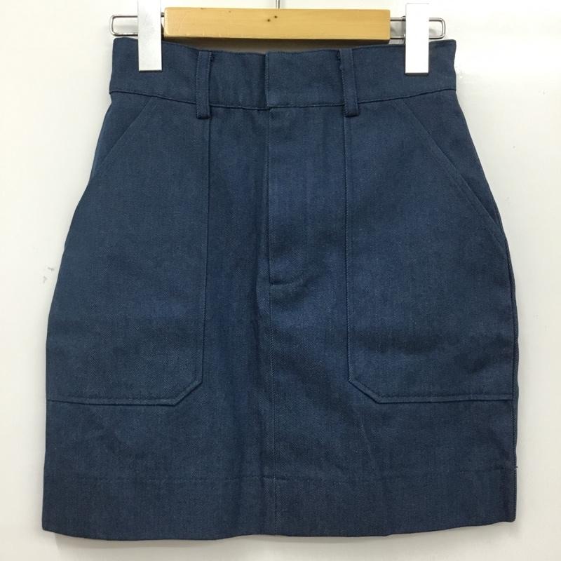 エモダ EMODA スカート ミニスカート ミニスカート タイトスカート S 無地 青 / ブルー / blue レディース USED 古着 中古 10156372