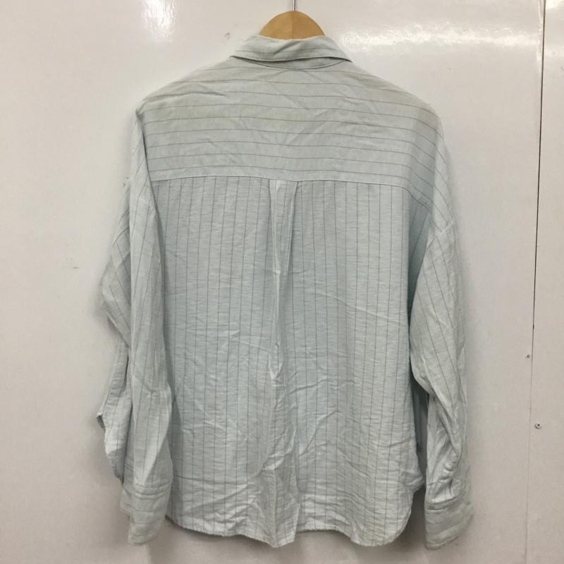 アズールバイマウジー AZUL BY MOUSSY シャツ、ブラウス 長袖 250jsy30-4651 スリーブボタンストライプシャツ S ストライプ 青 / ブルー / blue レディース USED 古着 中古 10156378