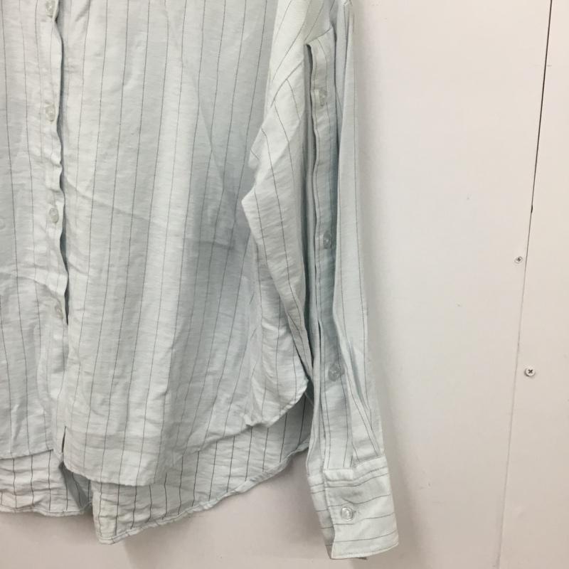アズールバイマウジー AZUL BY MOUSSY シャツ、ブラウス 長袖 250jsy30-4651 スリーブボタンストライプシャツ S ストライプ 青 / ブルー / blue レディース USED 古着 中古 10156378