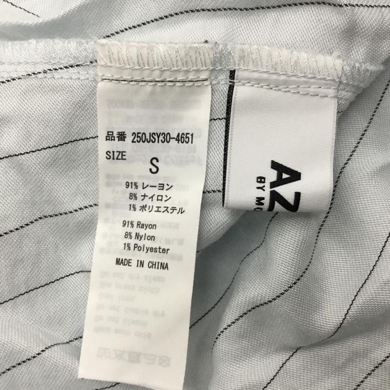 アズールバイマウジー AZUL BY MOUSSY シャツ、ブラウス 長袖 250jsy30-4651 スリーブボタンストライプシャツ S ストライプ 青 / ブルー / blue レディース USED 古着 中古 10156378