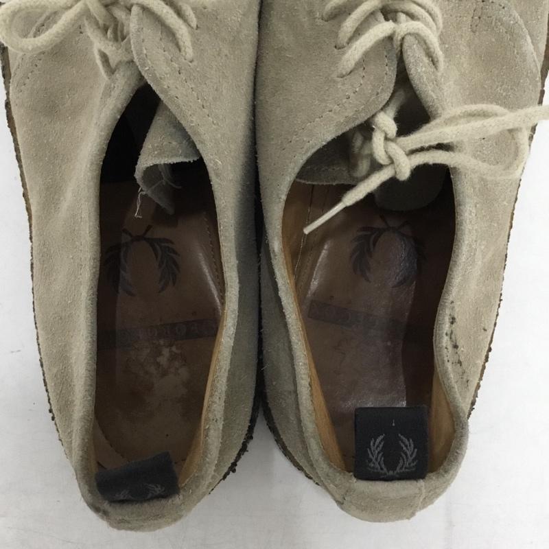 ジョージコックス GEORGE COX カジュアルシューズ カジュアルシューズ ラバーソール FRED PERRY 27cm 27.0cm ワンポイント ベージュ / ベージュ / beige メンズ USED 古着 中古 10156382