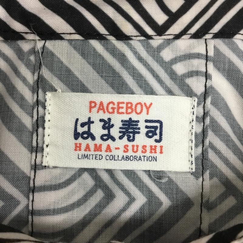 ページボーイ PAGEBOY シャツ、ブラウス 半袖 半袖シャツ プリントシャツ ポケットシャツ はま寿司コラボ FREE プリント 白 / ホワイト / white X 黒 / ブラック / black レディース USED 古着 中古 10156387