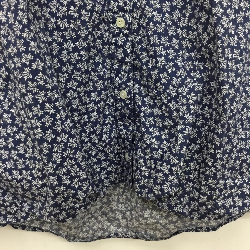 セポ cepo カットソー 半袖 ノースリーブシャツ ノーカラーシャツ フロントボタン M プリント 紺 / ネイビー / navy レディース USED 古着 中古 10156390