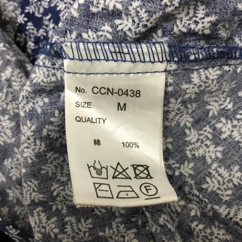 セポ cepo カットソー 半袖 ノースリーブシャツ ノーカラーシャツ フロントボタン M プリント 紺 / ネイビー / navy レディース USED 古着 中古 10156390
