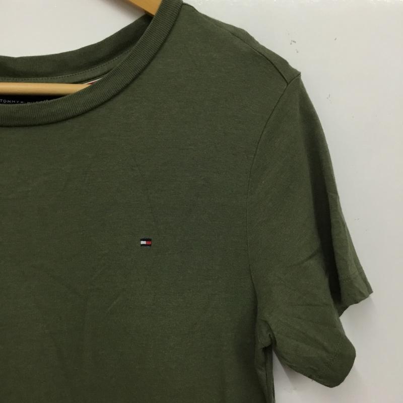 トミーヒルフィガー TOMMY HILFIGER ワンピース ロングスカート 半袖ワンピース S ロゴ、文字 カーキ / カーキ / khaki レディース USED 古着 中古 10156393