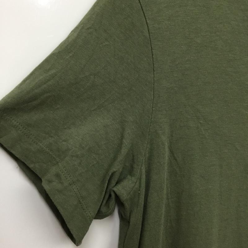 トミーヒルフィガー TOMMY HILFIGER ワンピース ロングスカート 半袖ワンピース S ロゴ、文字 カーキ / カーキ / khaki レディース USED 古着 中古 10156393