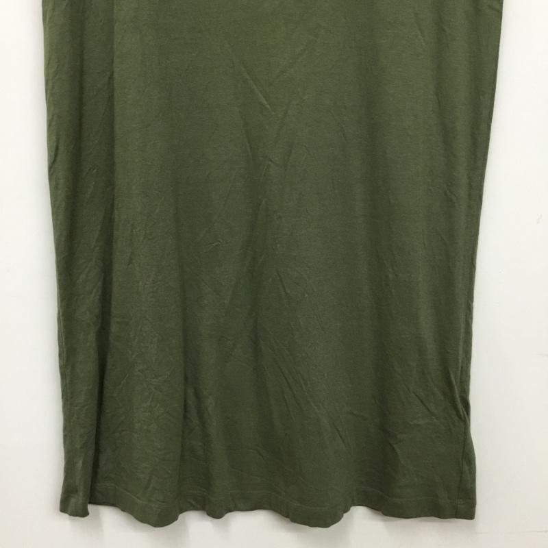 トミーヒルフィガー TOMMY HILFIGER ワンピース ロングスカート 半袖ワンピース S ロゴ、文字 カーキ / カーキ / khaki レディース USED 古着 中古 10156393