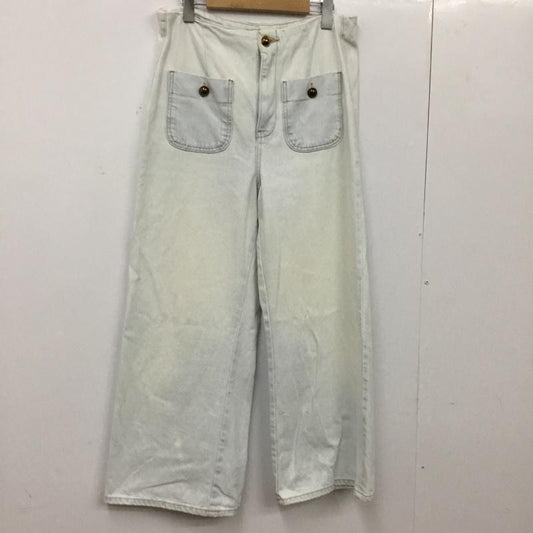 ザラ ZARA パンツ デニム、ジーンズ デニムパンツ ワイドパンツ カジュアルパンツ 40 無地 マルチカラー / マルチカラー / multicolor レディース USED 古着 中古 10156398