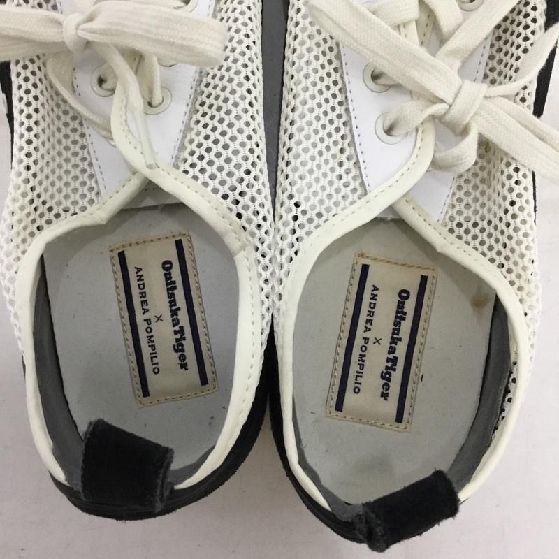 オニツカタイガー ONITSUKA TIGER スニーカー スニーカー ANDREA POMPILIO TH711L OK BASKETBALL LO RB 29cm 29.0cm 無地 白 / ホワイト / white X 黒 / ブラック / black メンズ USED 古着 中古 10156399