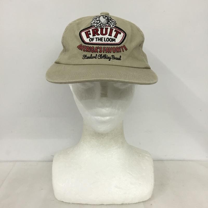 フルーツオブザルーム FRUIT OF THE LOOM 帽子 キャップ コットン ロゴ、文字 ベージュ / ベージュ / beige メンズ USED 古着 中古 10156405