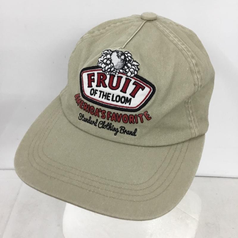 フルーツオブザルーム FRUIT OF THE LOOM 帽子 キャップ コットン ロゴ、文字 ベージュ / ベージュ / beige メンズ USED 古着 中古 10156405