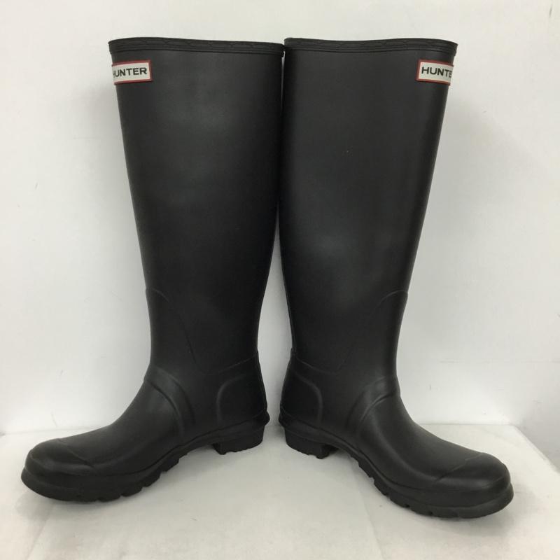 ハンター HUNTER 長靴、レインシューズ 長靴、レインシューズ W23499 レインブーツ UK6 US：7 ロゴ、文字 黒 / ブラック / black レディース USED 古着 中古 10156410