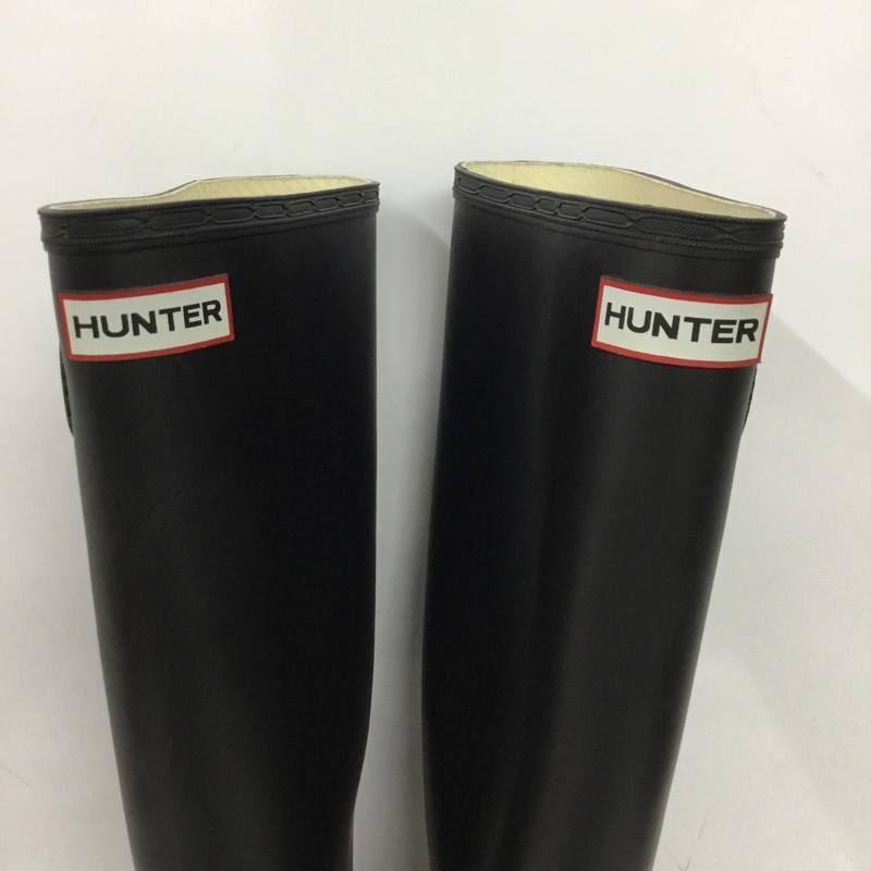 ハンター HUNTER 長靴、レインシューズ 長靴、レインシューズ W23499 レインブーツ UK6 US：7 ロゴ、文字 黒 / ブラック / black レディース USED 古着 中古 10156410