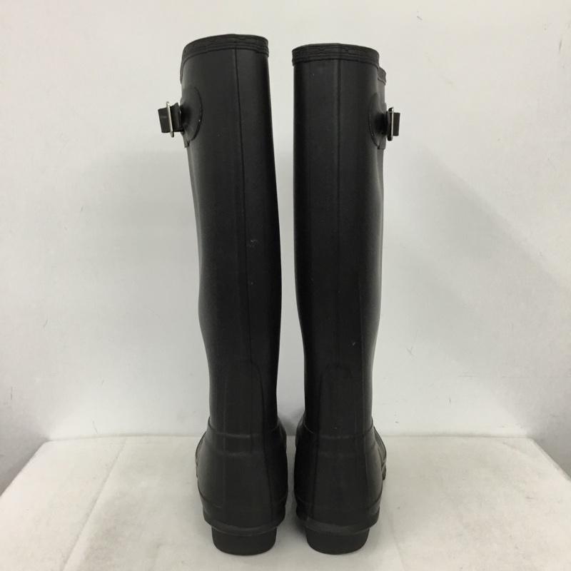 ハンター HUNTER 長靴、レインシューズ 長靴、レインシューズ W23499 レインブーツ UK6 US：7 ロゴ、文字 黒 / ブラック / black レディース USED 古着 中古 10156410