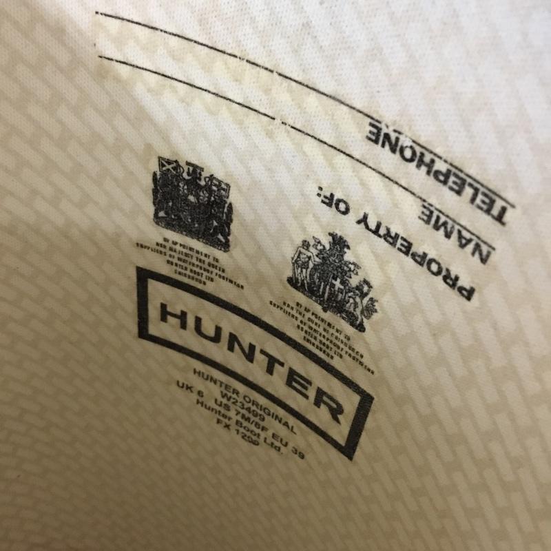 ハンター HUNTER 長靴、レインシューズ 長靴、レインシューズ W23499 レインブーツ UK6 US：7 ロゴ、文字 黒 / ブラック / black レディース USED 古着 中古 10156410