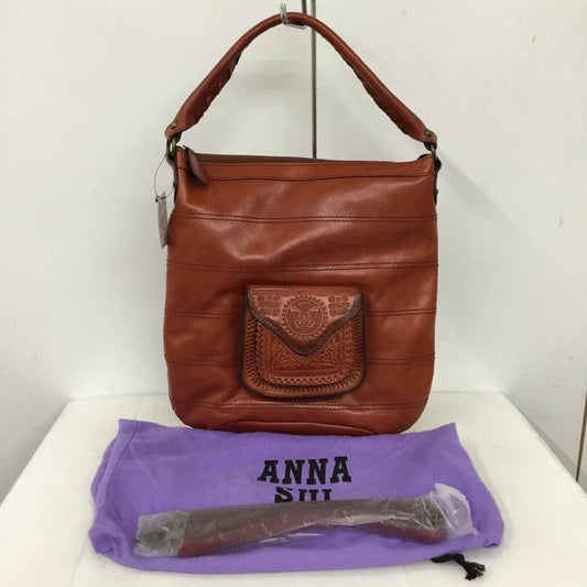 アナスイ ANNASUI トートバッグ トートバッグ レザー 2WAY ショルダーバッグ ロゴ、文字 茶 / ブラウン / brown レディース USED 古着 中古 10156419