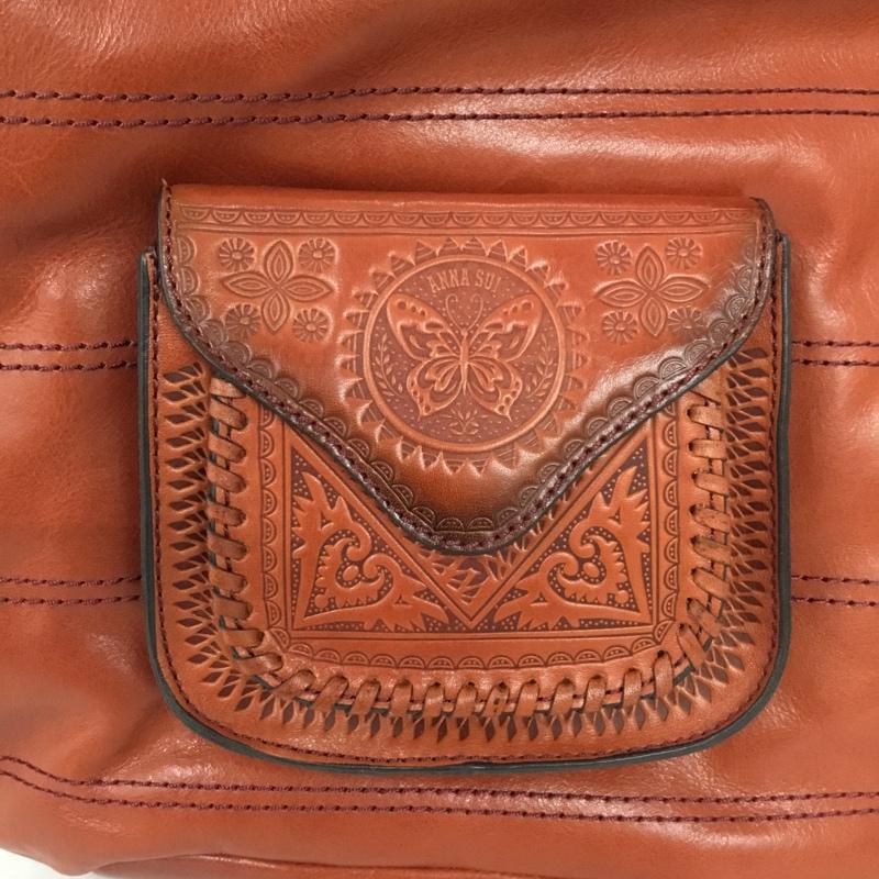 アナスイ ANNASUI トートバッグ トートバッグ レザー 2WAY ショルダーバッグ ロゴ、文字 茶 / ブラウン / brown レディース USED 古着 中古 10156419