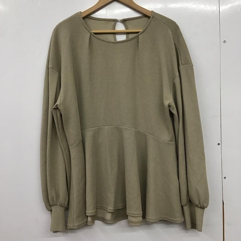 チャオパニックティピー CIAOPANIC TYPY カットソー 長袖 TYZ1041106A0003 ペプラムカットソー M 無地 ベージュ / ベージュ / beige レディース USED 古着 中古 10156424
