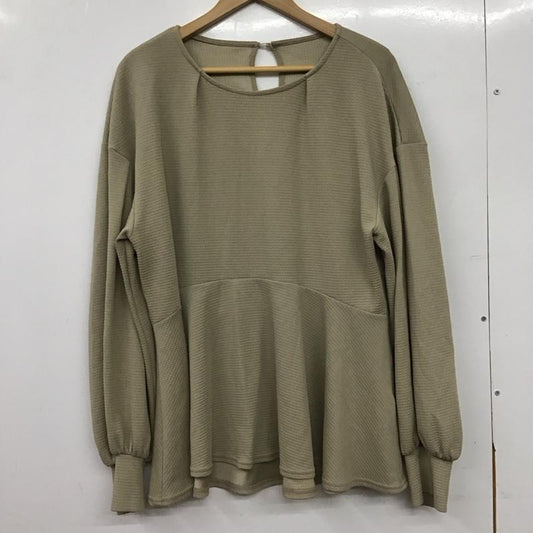 チャオパニックティピー CIAOPANIC TYPY カットソー 長袖 TYZ1041106A0003 ペプラムカットソー M 無地 ベージュ / ベージュ / beige レディース USED 古着 中古 10156424