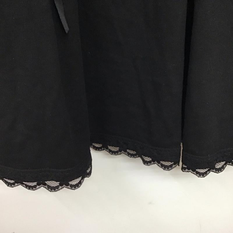 アクシーズファム axes femme ワンピース ひざ丈スカート CI361X46P レースアップパーカーOP 長袖 M 無地 黒 / ブラック / black レディース USED 古着 中古 10156427