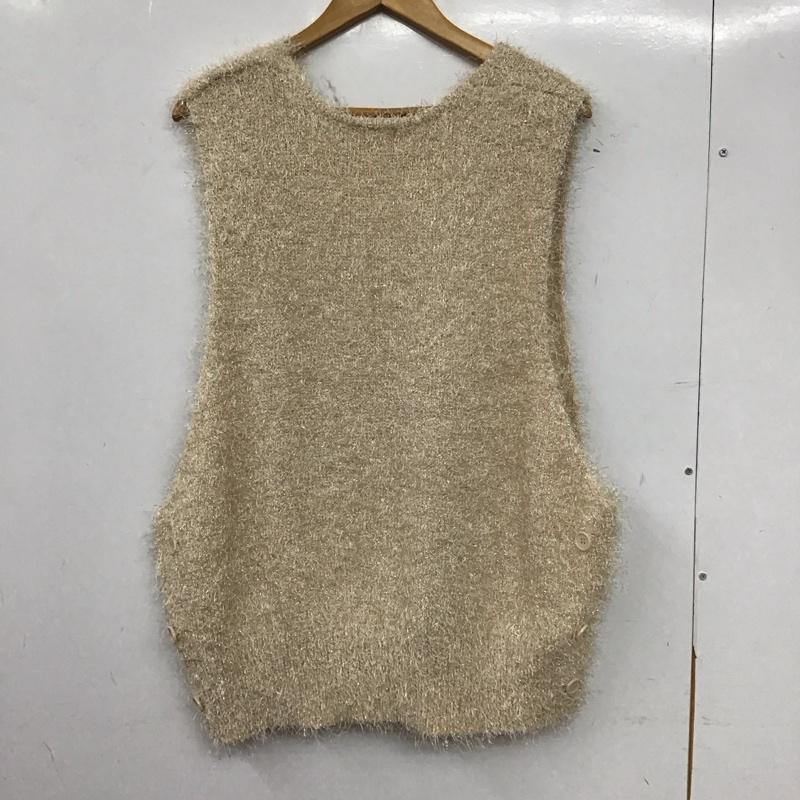 ローリーズファーム LOWRYS FARM ベスト ベスト LF625001CH ラメシャギーベスト プルオーバー Vネック FREE 無地 ベージュ / ベージュ / beige レディース USED 古着 中古 10156429