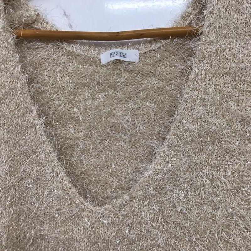 ローリーズファーム LOWRYS FARM ベスト ベスト LF625001CH ラメシャギーベスト プルオーバー Vネック FREE 無地 ベージュ / ベージュ / beige レディース USED 古着 中古 10156429