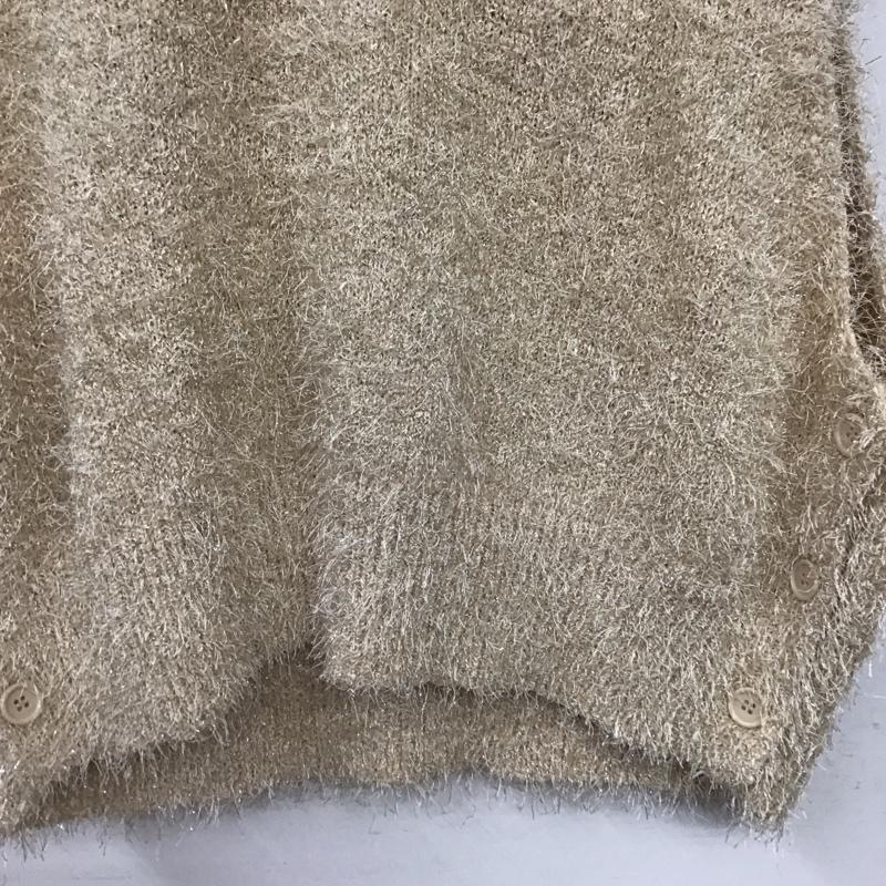 ローリーズファーム LOWRYS FARM ベスト ベスト LF625001CH ラメシャギーベスト プルオーバー Vネック FREE 無地 ベージュ / ベージュ / beige レディース USED 古着 中古 10156429