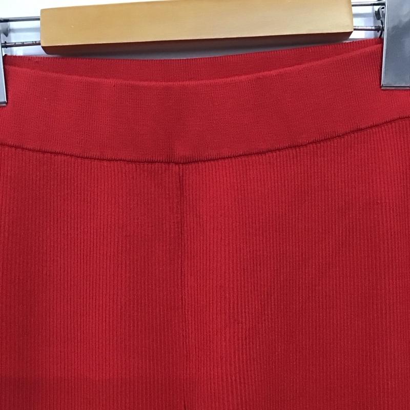 ジーナシス JEANASIS ボトムス ボトムス JS430273MC リブニットパンツ フレアパンツ FREE 無地 赤 / レッド / red レディース USED 古着 中古 10156433