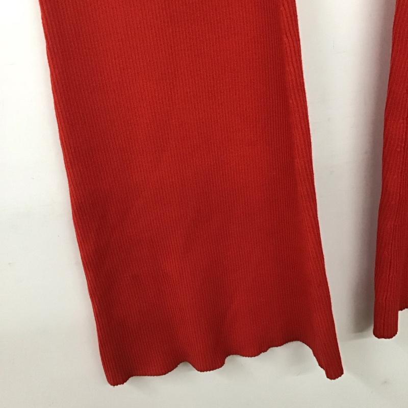 ジーナシス JEANASIS ボトムス ボトムス JS430273MC リブニットパンツ フレアパンツ FREE 無地 赤 / レッド / red レディース USED 古着 中古 10156433