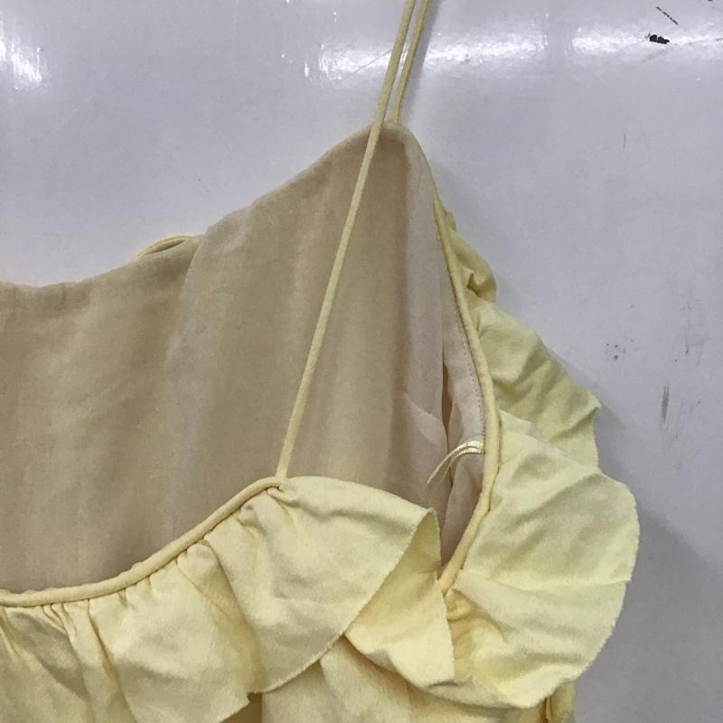 ザラ ZARA ワンピース ミニスカート 2725 233 306 キャミワンピース タグ付き L 無地 黄 / イエロー / yellow レディース USED 古着 中古 10156440