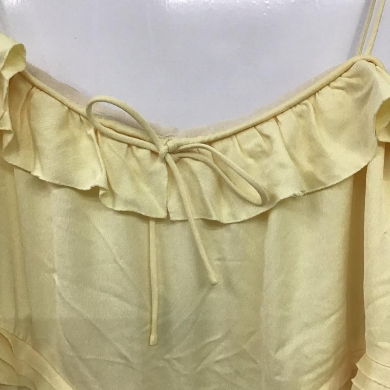 ザラ ZARA ワンピース ミニスカート 2725 233 306 キャミワンピース タグ付き L 無地 黄 / イエロー / yellow レディース USED 古着 中古 10156440
