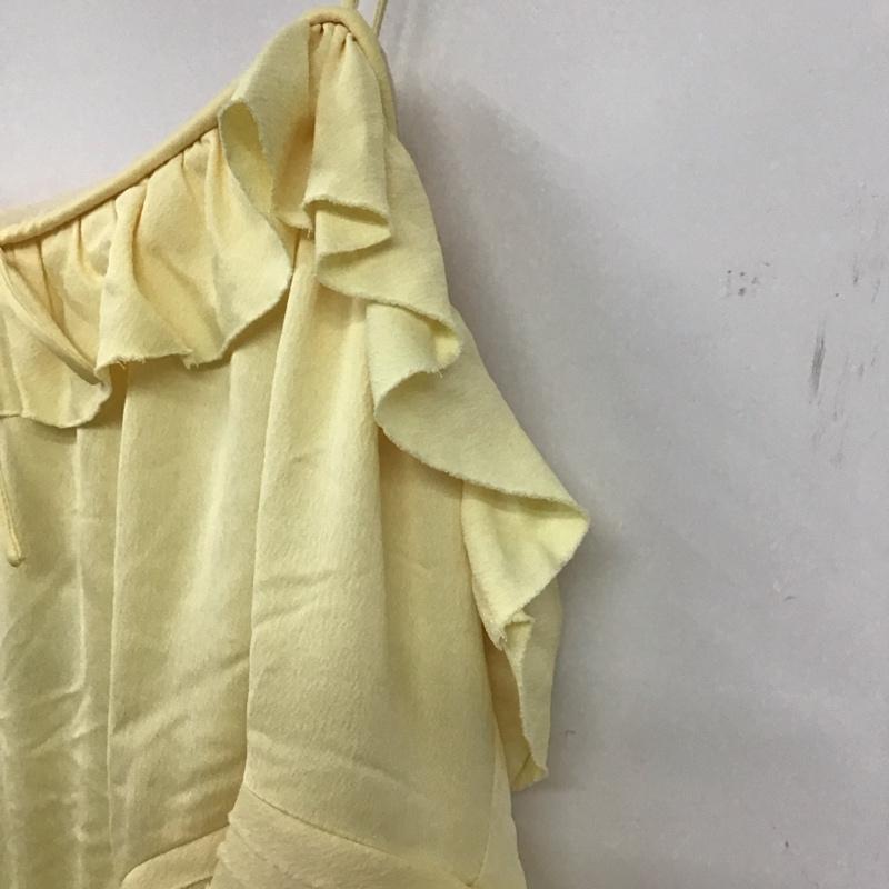 ザラ ZARA ワンピース ミニスカート 2725 233 306 キャミワンピース タグ付き L 無地 黄 / イエロー / yellow レディース USED 古着 中古 10156440
