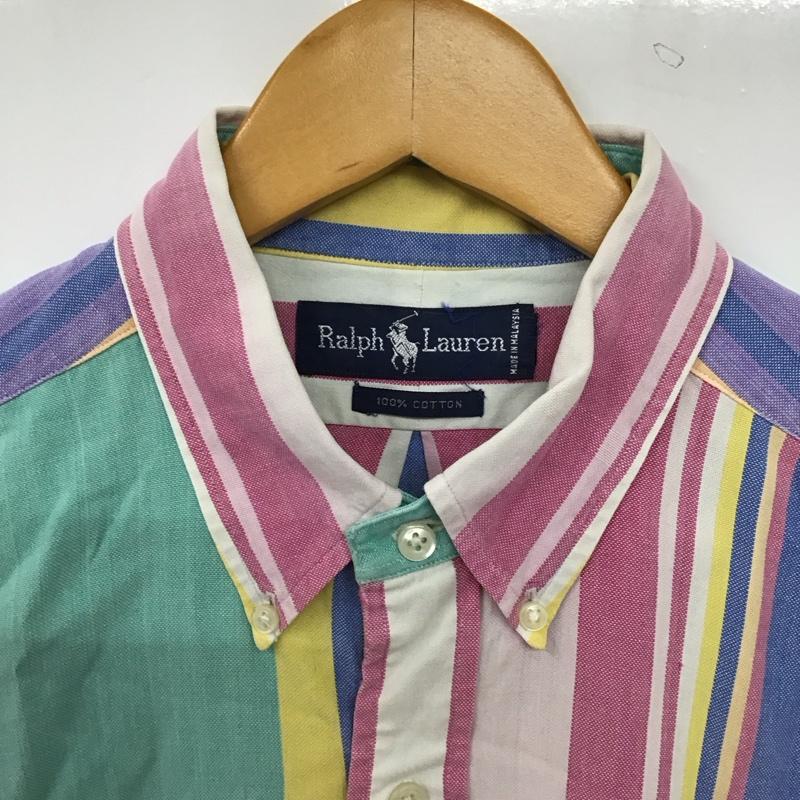 ラルフローレン RALPHLAUREN シャツ、ブラウス 長袖 ボタンダウン シャツワンピース マルチストライプ ワンポイント マルチカラー / マルチカラー / multicolor レディース USED 古着 中古 10156441