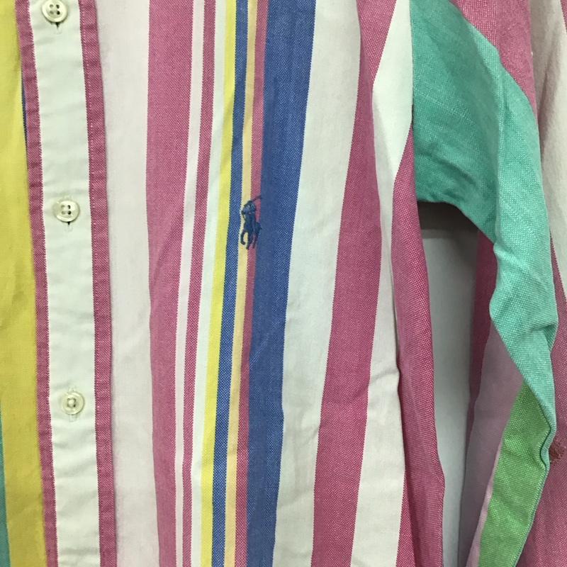 ラルフローレン RALPHLAUREN シャツ、ブラウス 長袖 ボタンダウン シャツワンピース マルチストライプ ワンポイント マルチカラー / マルチカラー / multicolor レディース USED 古着 中古 10156441