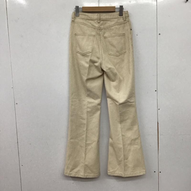 ムルーア MURUA パンツ ワークパンツ、ペインターパンツ 012110701001-01 フロントボタンフレアパンツ M 無地 アイボリー / アイボリー / レディース USED 古着 中古 10156442