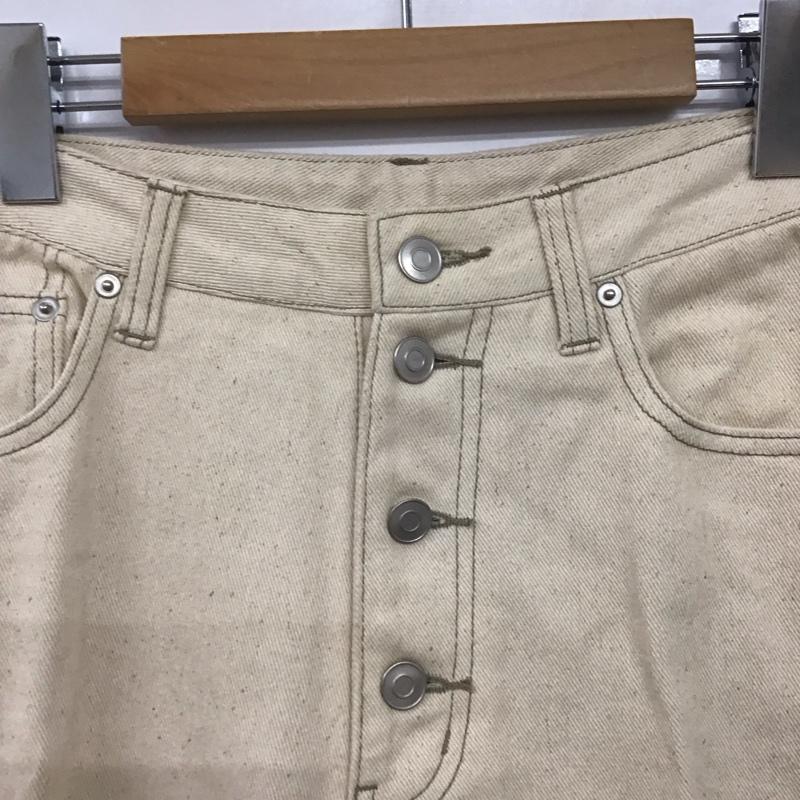 ムルーア MURUA パンツ ワークパンツ、ペインターパンツ 012110701001-01 フロントボタンフレアパンツ M 無地 アイボリー / アイボリー / レディース USED 古着 中古 10156442