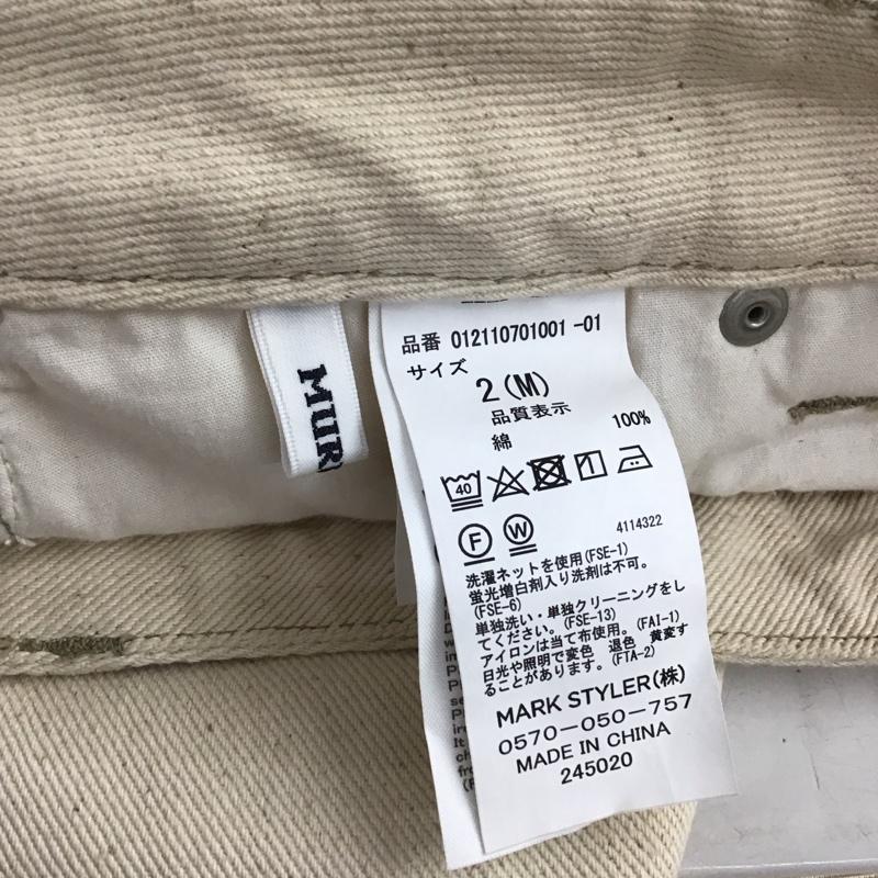 ムルーア MURUA パンツ ワークパンツ、ペインターパンツ 012110701001-01 フロントボタンフレアパンツ M 無地 アイボリー / アイボリー / レディース USED 古着 中古 10156442