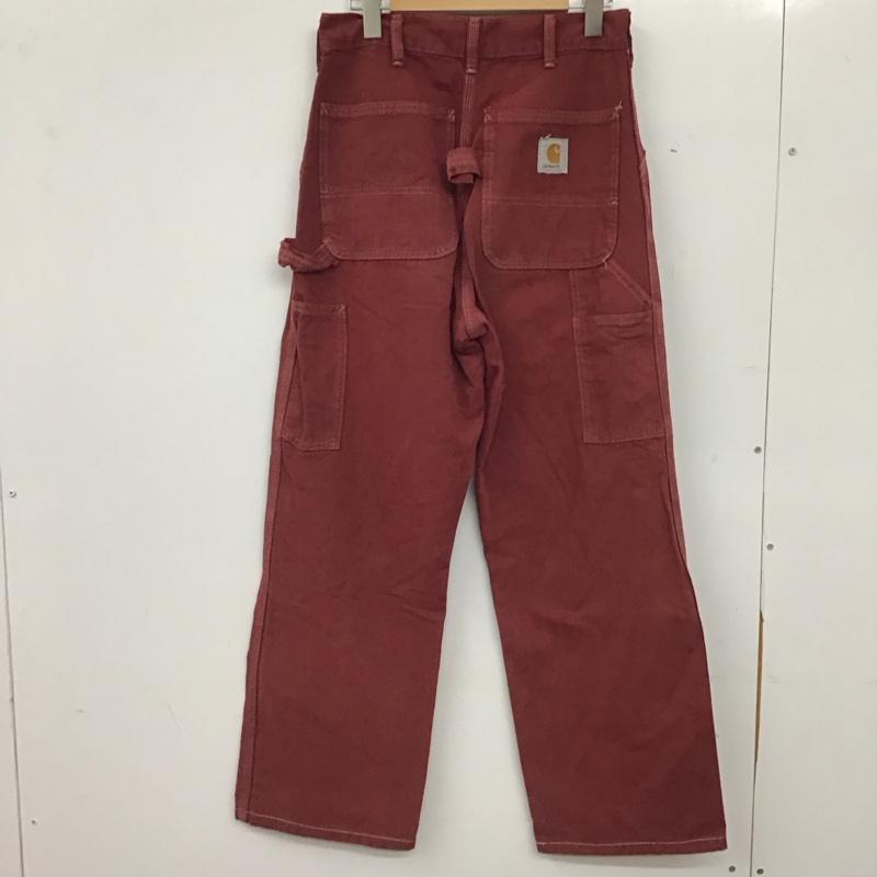 カーハート Carhartt パンツ ワークパンツ、ペインターパンツ ワークパンツ ワイドパンツ カジュアルパンツ 31インチ ロゴ、文字 えんじ / ワインレッド / dark red メンズ USED 古着 中古 10156445