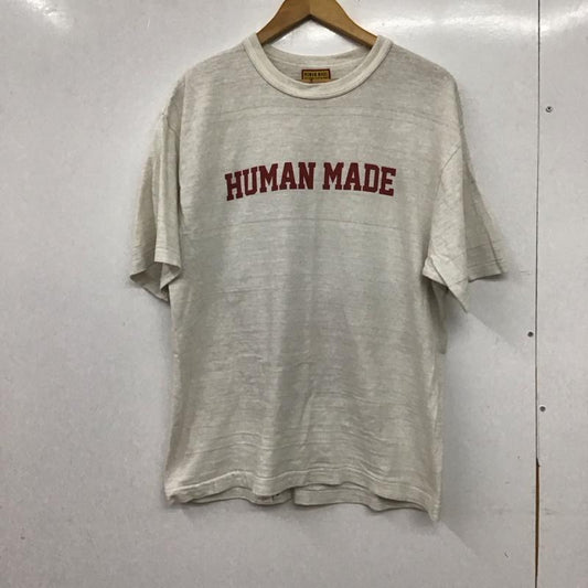 ヒューマンメード HUMAN MADE Tシャツ 半袖 半袖カットソー プリントTシャツ クルーネックカットソー XL ロゴ、文字 アイボリー / アイボリー / メンズ USED 古着 中古 10156448