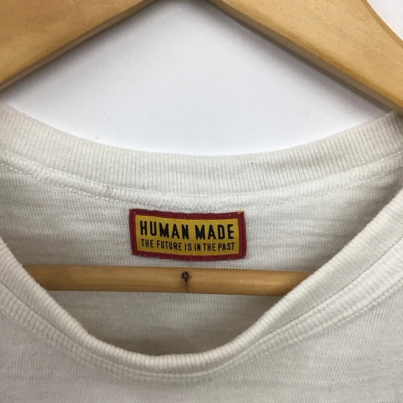 ヒューマンメード HUMAN MADE Tシャツ 半袖 半袖カットソー プリントTシャツ クルーネックカットソー XL ロゴ、文字 アイボリー / アイボリー / メンズ USED 古着 中古 10156448