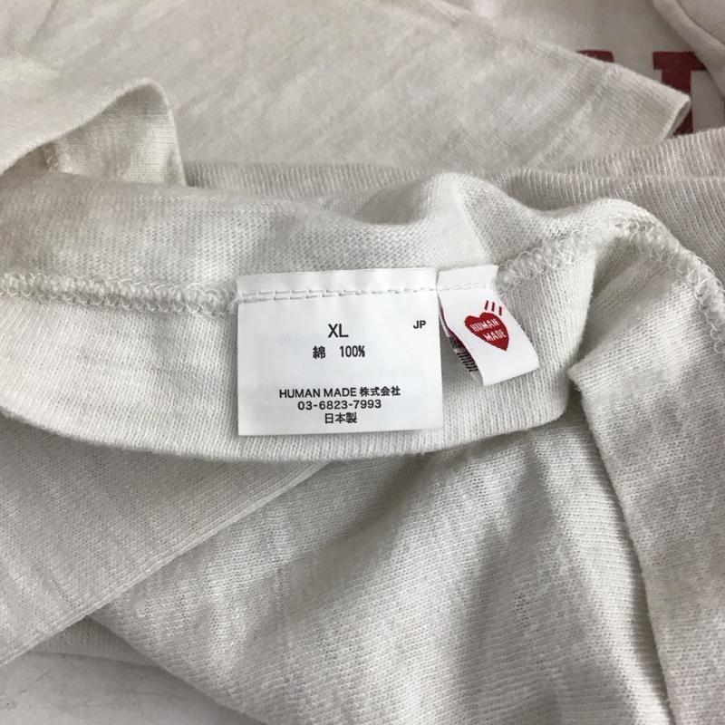 ヒューマンメード HUMAN MADE Tシャツ 半袖 半袖カットソー プリントTシャツ クルーネックカットソー XL ロゴ、文字 アイボリー / アイボリー / メンズ USED 古着 中古 10156448