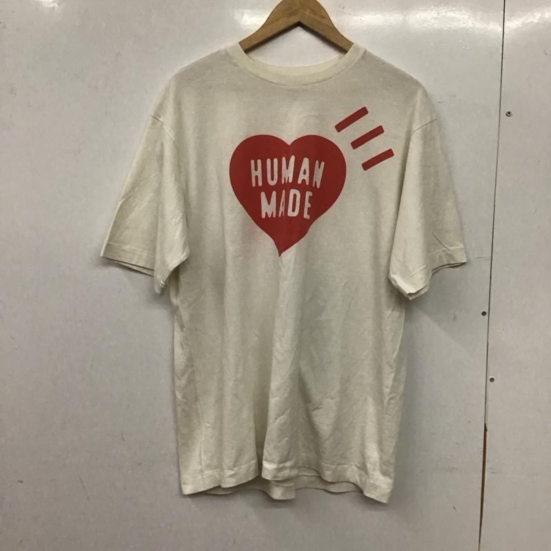 ヒューマンメード HUMAN MADE Tシャツ 半袖 半袖カットソー プリントTシャツ クルーネックカットソー XL ロゴ、文字 白 / ホワイト / white メンズ USED 古着 中古 10156449