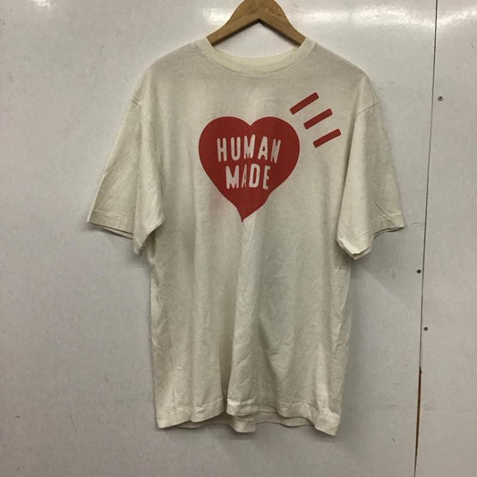 ヒューマンメード HUMAN MADE Tシャツ 半袖 半袖カットソー プリントTシャツ クルーネックカットソー XL ロゴ、文字 白 / ホワイト / white メンズ USED 古着 中古 10156449