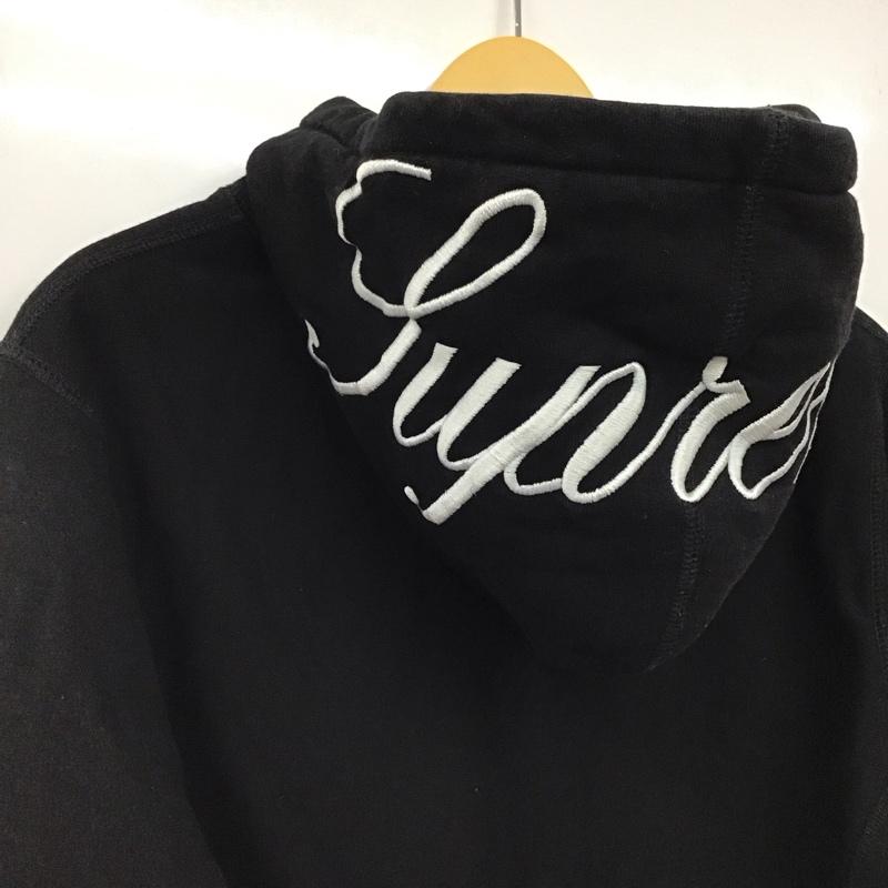 シュプリーム Supreme パーカー 長袖 FW15 クラシックスクリプトロゴプルオーバーパーカー M ロゴ、文字 黒 / ブラック / black メンズ USED 古着 中古 10156453