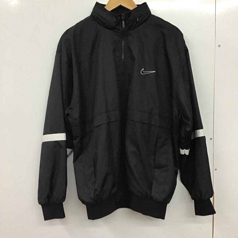 ナイキ NIKE ジャケット、上着 ジャンパー、ブルゾン ジップアップジャケット ナイロンジャケット アウター L ロゴ、文字 黒 / ブラック / black メンズ USED 古着 中古 10156456