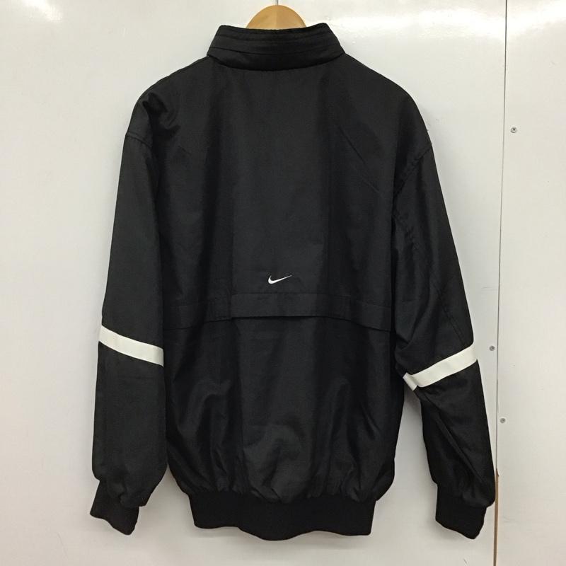 ナイキ NIKE ジャケット、上着 ジャンパー、ブルゾン ジップアップジャケット ナイロンジャケット アウター L ロゴ、文字 黒 / ブラック / black メンズ USED 古着 中古 10156456