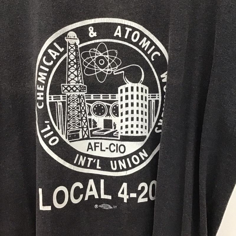 オニータ ONEITA Tシャツ 半袖 半袖カットソー プリントTシャツ クルーネックカットソー XL ロゴ、文字 ダークグレー / ダークグレー / メンズ USED 古着 中古 10156459